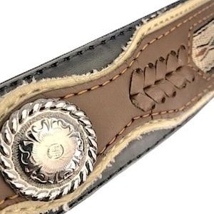 Hired Hand Women's Silver And Leather Belt